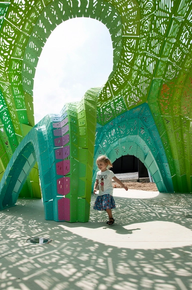 Marc Fornes / THEVERYMANY Completes Their Latest "Structural Shingle" Project in France  - Featured Image