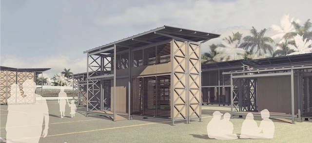 Resultados do concurso estudantil  de arquitetura bioclimática da IX Bienal José Miguel Aroztegui / Abrigos de Emergência - Imagem de Destaque