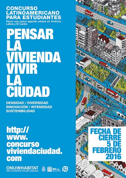Concurso Latinomaricano para estudiantes "Pensar la vivienda vivir la ciudad" densidad, diversidad, innovación, intensidad, sostenibilidad  - Imagen Principal