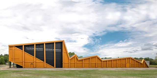 Shooting Range in Ontario / Magma Architecture - Sports Field, Facade, Door