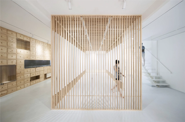 Pantalla plegable, Galería de arte occidental Rongbaozhai / ARCHSTUDIO - Diseño De Interiores