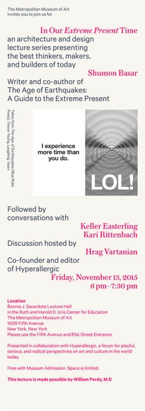 Lecture: In Our "Extreme Present" Time - Featured Image