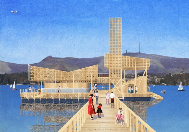 Swiss Students Design a Floating Pavilion on Lake Zurich for Manifesta 11 - Featured Image