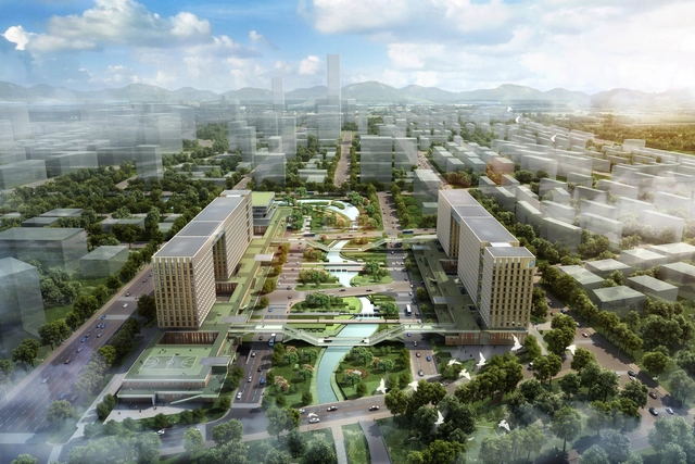 KUAN Architects’ Intellectual Property Office Headquarters Design is Inspired by Traditional Chinese Paintings - Other Public Administration Buildings, Facade, Cityscape