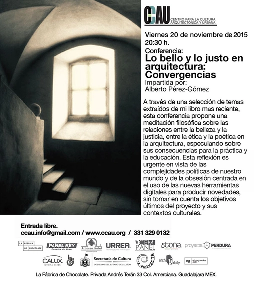 Conferencia 'Lo Bello y lo Justo en arquitectura: Convergencias' - Imagen Principal