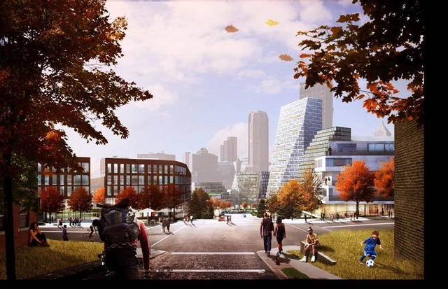 New Lower Hill Masterplan / West 8 + BIG + Atelier Ten - Master Plan, Lighting, Cityscape