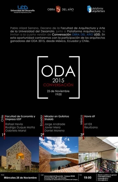 #ODA15: Conversación Obra del Año 2015 en UDD - Imagen Principal