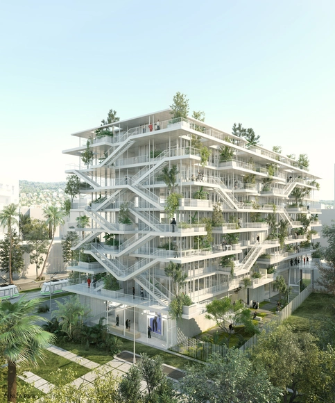 NL*A Reveals Plans for Open-Concept Green Office Building in France - Featured Image