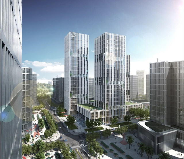 gmp Designs New Headquarters for CNPEC in Shenzhen, China - Skyscrapers, Facade, Cityscape