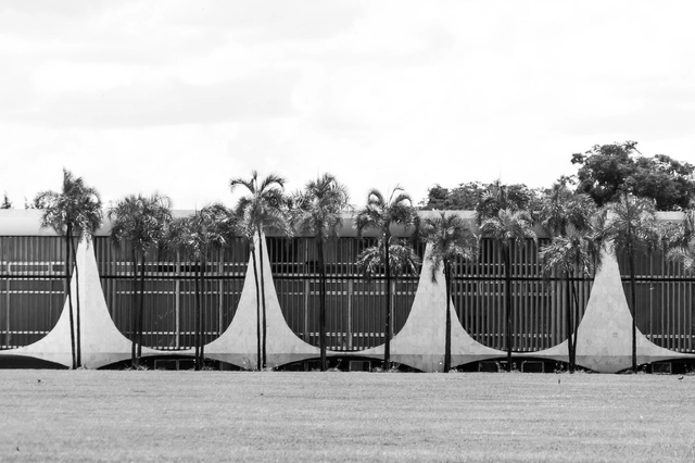 O Palácio da Alvorada nas lentes de Joana França - Casas, Jardim, Cerca, Fachada