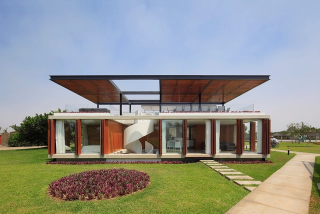 Casa ASIA / Jorge Marsino Prado - Casas, Jardín, Fachada, Puerta