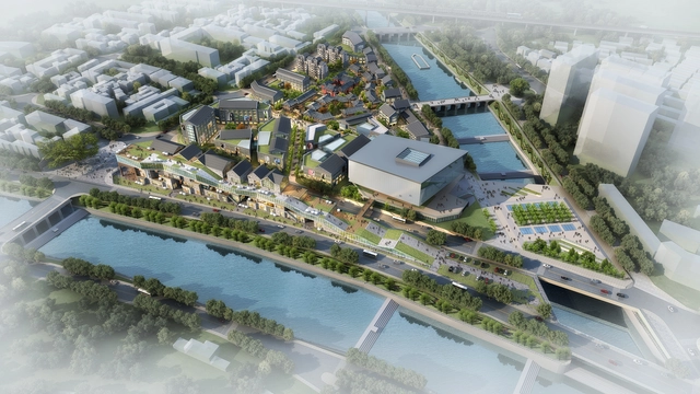 古典之鱼—沁水杏河商业带 / 宽建筑（北京城建） - 购物中心