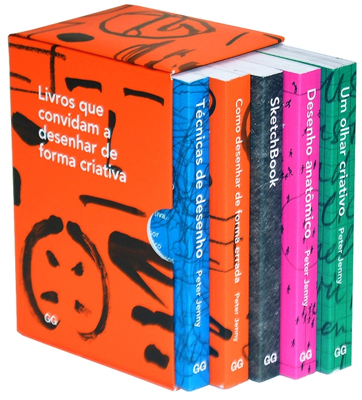 Coleção Peter Jenny - Livros que convidam a desenhar de forma criativa  + SketchBook  - Imagem de Destaque