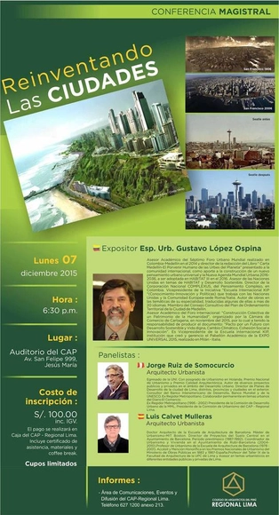 Conferencia Magistral "Reinventando las ciudades" - Imagen Principal