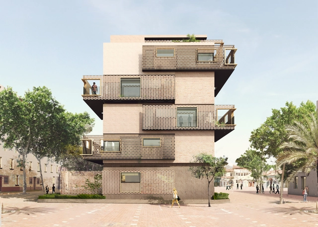 'De peus a terra', un nuevo proyecto de vivienda social que se construirá en Barcelona - Vivienda Social, Fachada