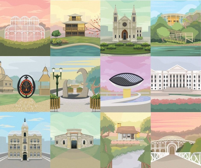 Ilustraciones de Curitiba por Maycon Prasniewski - Arte Y Arquitectura