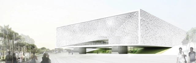 SV60 Arquitectos diseñará la nueva Facultad de Medicina de la Universidad Athalasa de Nicosia - Universidad, Fachada
