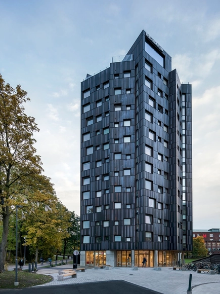Helsingkrona Student Nation and Housing / FOJAB arkitekter - Housing, Facade, Cityscape