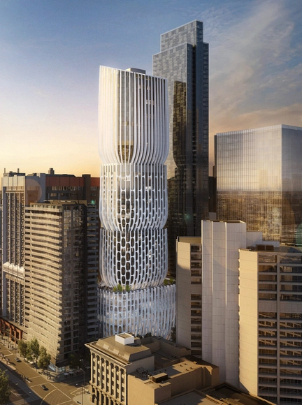 Zaha Hadid presenta su primer rascacielos en Melbourne - Imagen Principal