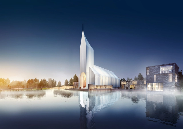 RSAA／庄子玉工作室在中国的现代教堂重构了巴西利卡式建筑 - 主图