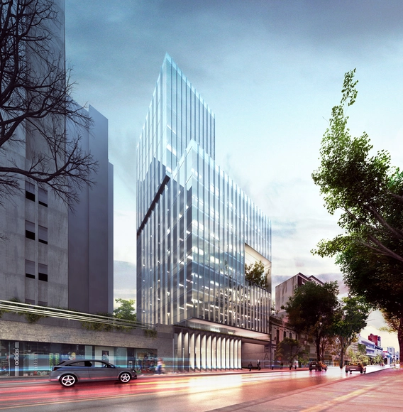 Presentan en Argentina el diseño del nuevo edificio ministerial bonaerense de Economía - Ministerio, Fachada, Urbano