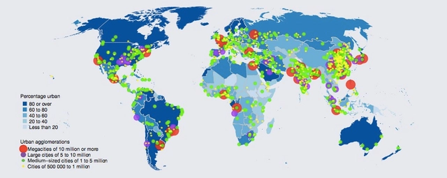 Los patrones ambientales, económicos y demográficos de crecimiento urbano en el mundo - Imagen Principal