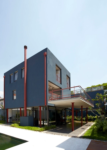 Residência no Jardim Lusitânia / André Vainer Arquitetos - Casas, Fachada