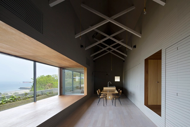 House in Kiirenakamyo / Suppose Design Office - Houses, Deck, Facade, Door, Beam, Handrail, Lighting, Table, Bench, Chair