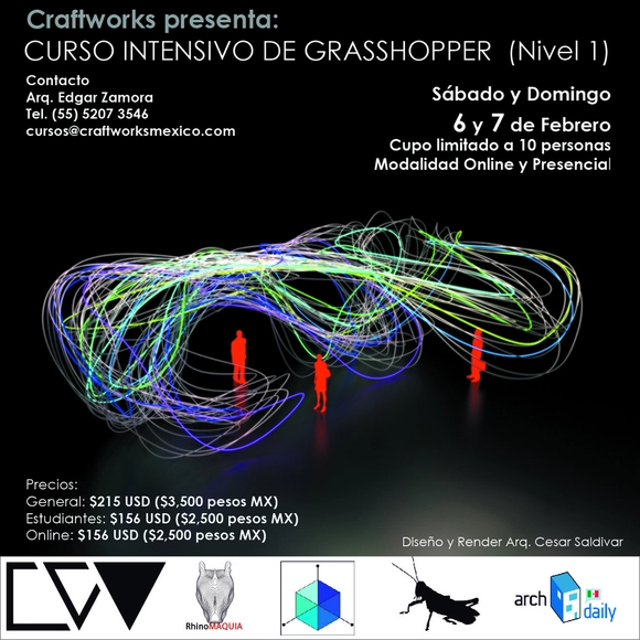 Curso intensivo Grasshopper / Ciudad de México [Sorteo cerrado] - Imagen Principal