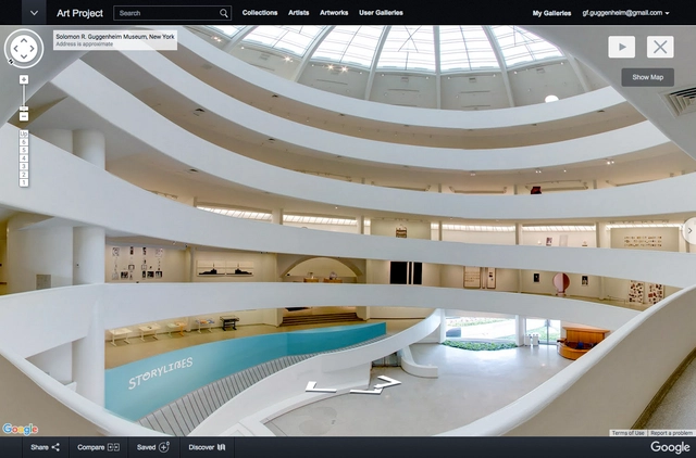 Google coloca o espaço interno do Guggenheim de Nova Iorque no Street View - Imagem de Destaque