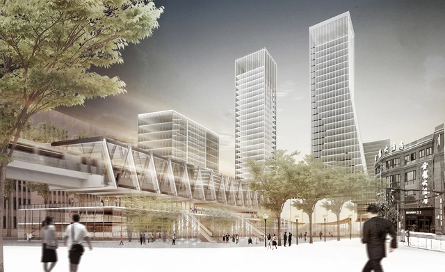 哈佛 GSD 赢得了上海火车站地区的城市设计竞赛 - 主图