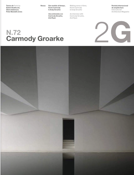 Monográfico dedicado a Carmody Groarke marca cambio de casa editorial de la destacada revista 2G - Imagen Principal