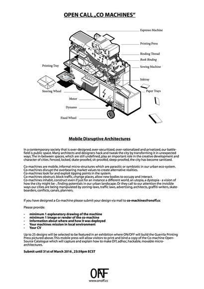 Open Call: Co-Machines - Mobile Disruptive Architectures - Featured Image