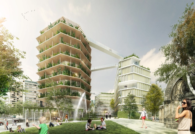Jacques Ferrier Architecture, Chartier Dalix y SLA Architects presentan su ciudad multicapas para París - Plan Maestro