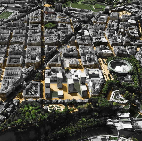 Plan especial 'Salesianos' de Pamplona / Javier Larraz + Ignacio Olite - Plan Maestro, Fachada, Urbano