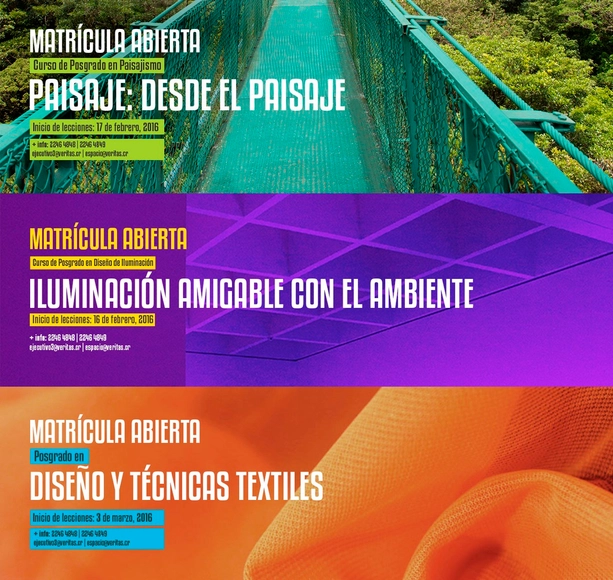 Posgrados en la Universidad Veritas de Costa Rica: Paisajismo, Iluminación y Diseño & Técnicas Textiles - Imagen Principal