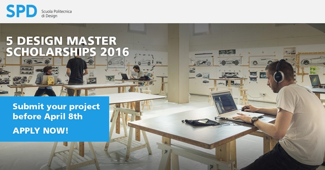 Scuola Politecnica di Design (SPD) - Design Master Scholarships 2016 - Featured Image