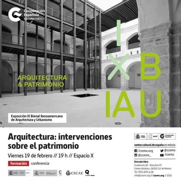 IX BIAU Conferencia 'Arquitectura: intervenciones sobre el patrimonio' - Imagen Principal