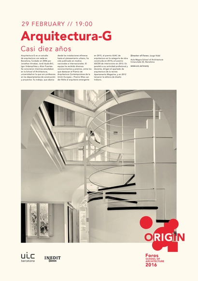 Foros 2016 ORIGIN: conferencia de Arquitectura-G - Imagen Principal
