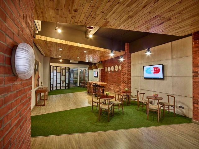 Office in Jalan Sunda / Dinardithen Studio Bandung - Offices Interiors, Beam, Chair, Table, Bench