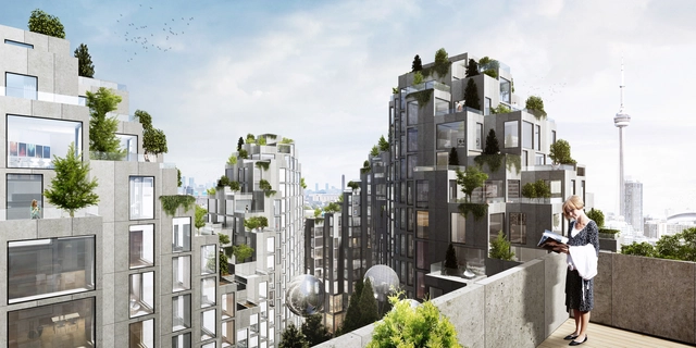 BIG projeta conjunto residencial inspirado em Moshe Safdie  - Habitação Coletiva