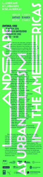 Landscape as Urbanism in the Americas @Santiago - Imagen Principal