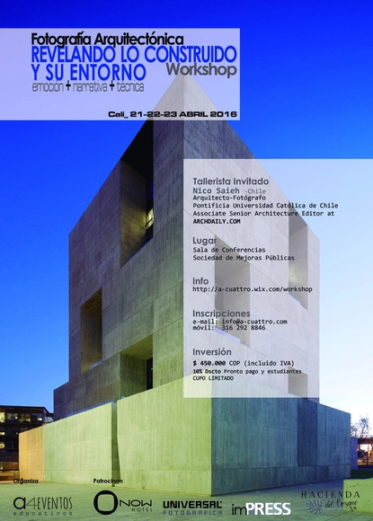 Workshop Fotografía Arquitectónica: Revelando lo Construido y su Entorno - Imagen Principal
