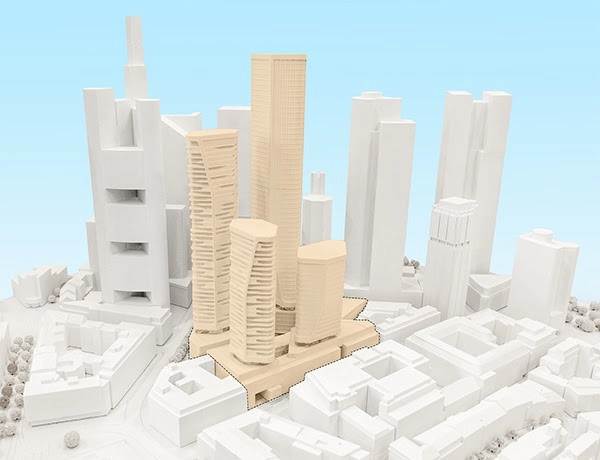 UNStudio creará una familia de rascacielos mixtos de 228 metros de alto en Frankfurt - Imagen Principal