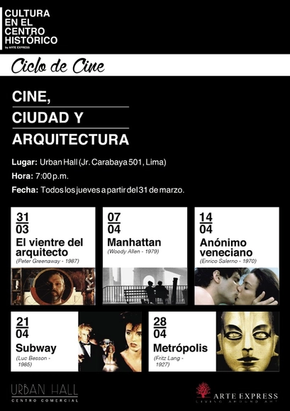 Ciclo "Cine, Ciudad y Arquitectura"  - Imagen Principal