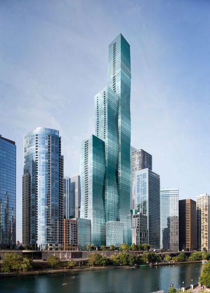 Studio Gang divulga novas imagens do projeto Vista Tower - Imagem de Destaque
