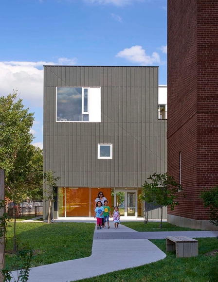 Mundo Verde Bilingual Public Charter School / Studio Twenty Seven Architecture - Schools , Courtyard, Facade