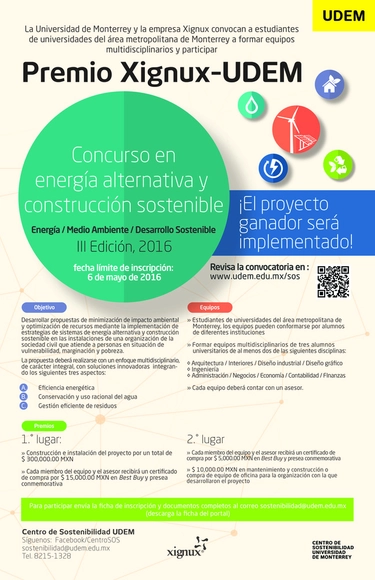Premio Xignux-UDEM: Concurso en energía alternativa y construcción sostenible, III Edición 2016 - Imagen Principal