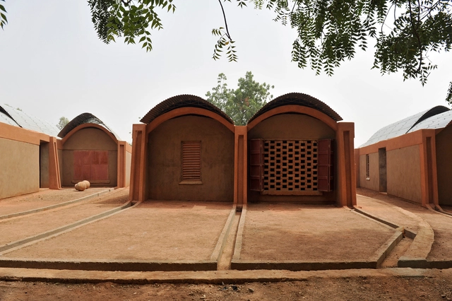 Gando Teachers' Housing / Kéré Architecture  - Housing, Door, Facade, Arch