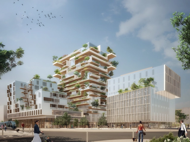 Jean-Paul Viguier diseña una torre de madera estructural en Burdeos - Imagen Principal